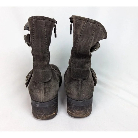 Alberto Fermani Brown Suede Leather Moto Motorcycle Riding Boots sz. US 8 EU 38 - Picture 13 of 16